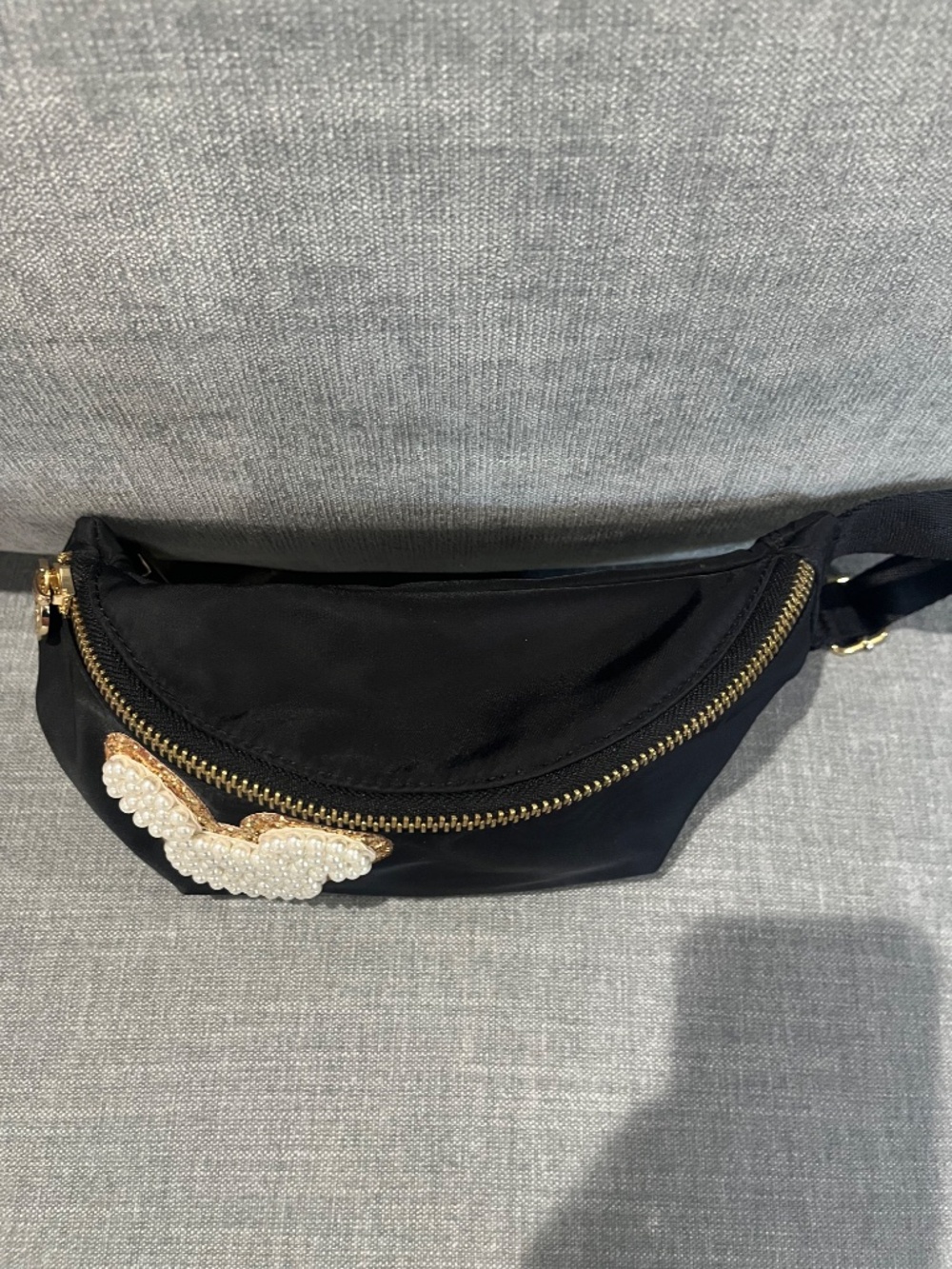 Stoney Clover Lane Black with Pearl Mickey Fanny Pack/Crossbody - Picture 7 of 8